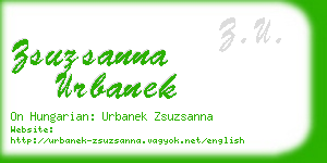 zsuzsanna urbanek business card